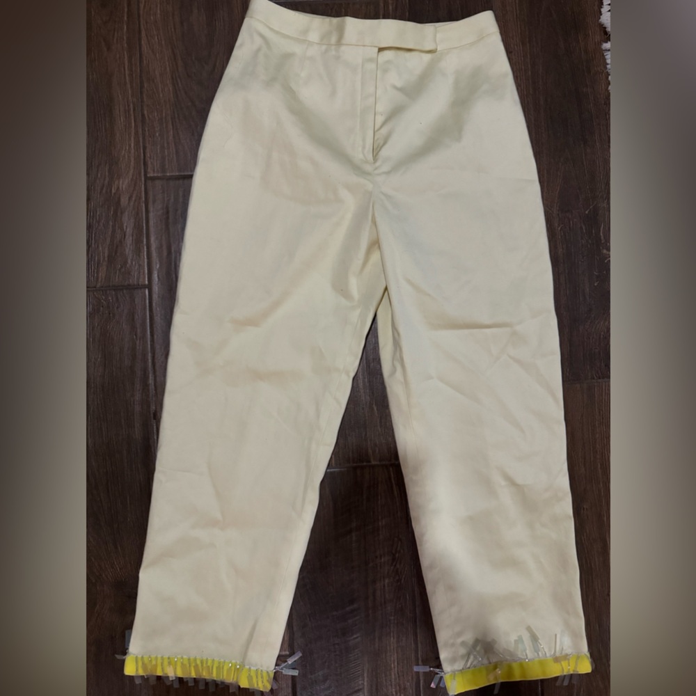 Butter Yellow Yansi Fugel Pants Size 4